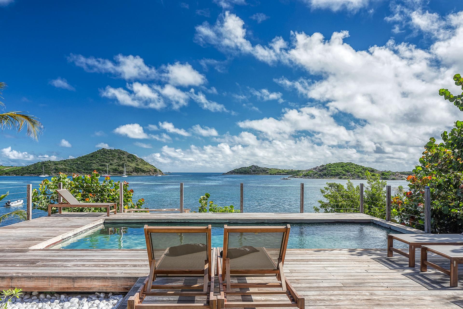 a louer villa saint martin cul de sac villa 5 chambres 10 personnes piscine vue mer face ilet pinel